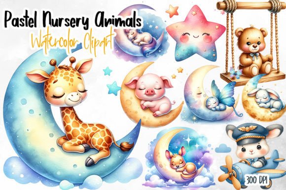 Download Pastel Nursery Animals Clipart - Nursery Collection