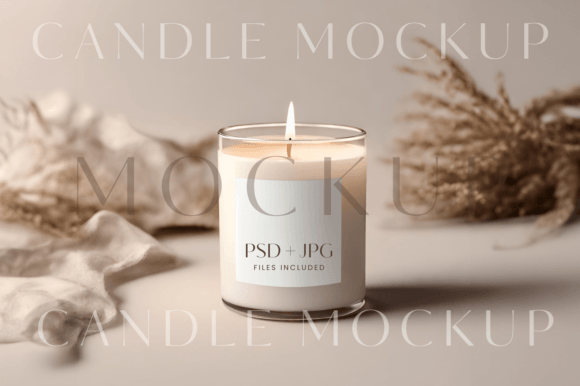 Download Boho Soy Candle Label Mockup - Premium Resources