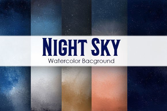 Download Watercolor Starry Night Sky Background - Night sky Collection
