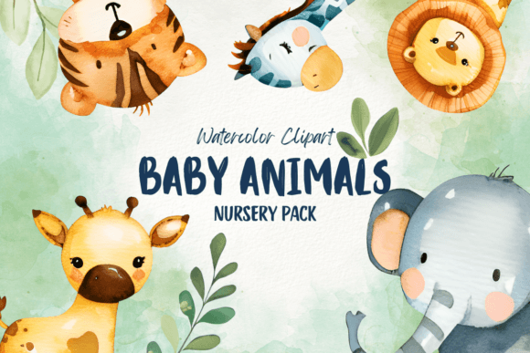 Download Baby Animals Watercolor Nursery Clipart - Nursery Collection
