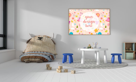 Download Kids Bedroom or Nursery with Empty Frame - Nursery Collection