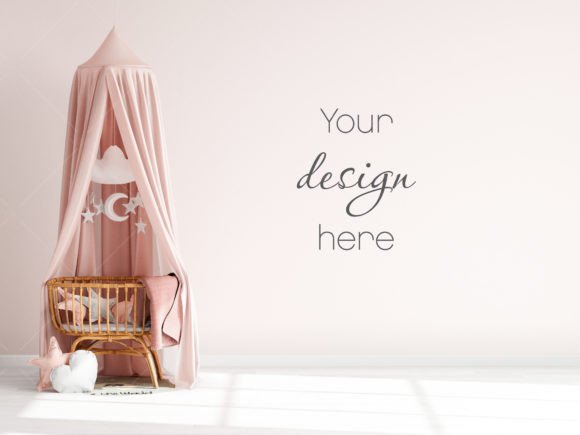 Download Nursery Wall Mockup Pink - Nursery Collection