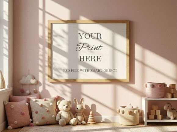 Download Landscape Nursery Frame Mockup Playroom - Nursery Collection