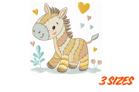 Download Cute Zebra Embroidery Nursery Art - Nursery Collection