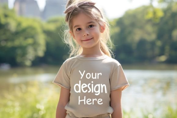 Download Bella Canvas Natural Kids Mockup - Kids mockup Collection