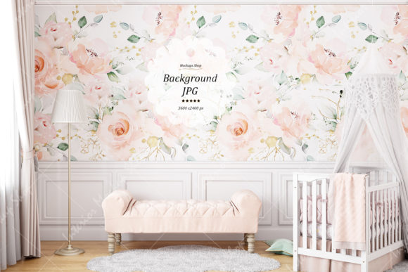 Download Wall Mockup, Nursery Room Mockup - 1122 - Nursery Collection
