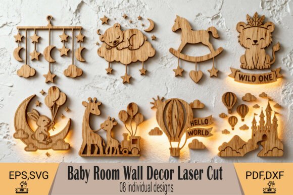 Download Nursery Wall Decor Laser Cut Bundle - Nursery Collection