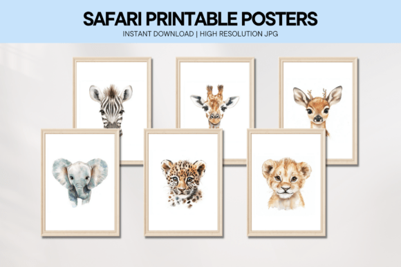 Download Safari Animals Prints Nursery Wall Art - Nursery Collection