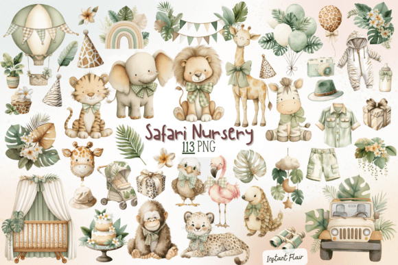 Download Safari Nursery Clipart Bundle - Nursery Collection