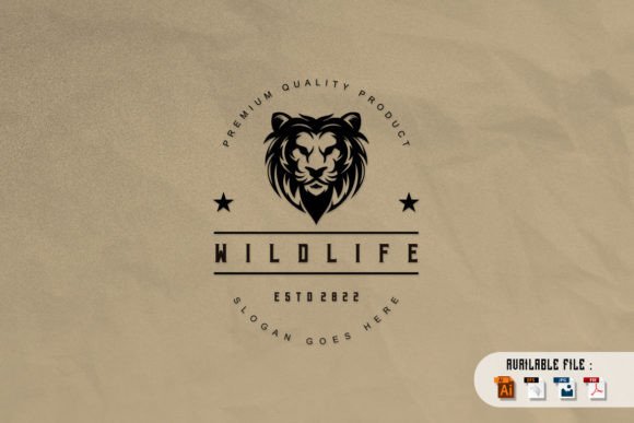 Download Lion Head Vector in Vintage Style Logo - Style Collection