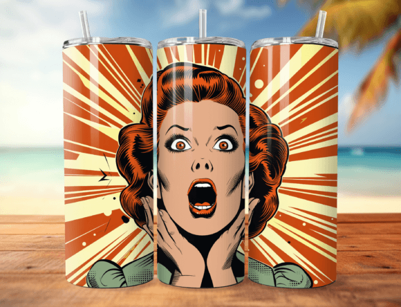 Download Funny Comic Pop Art Style Tumbler Wrap - Style Collection