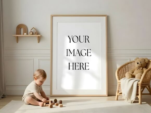 Download Baby Playing Nursery Frame Mockup - Nursery Collection
