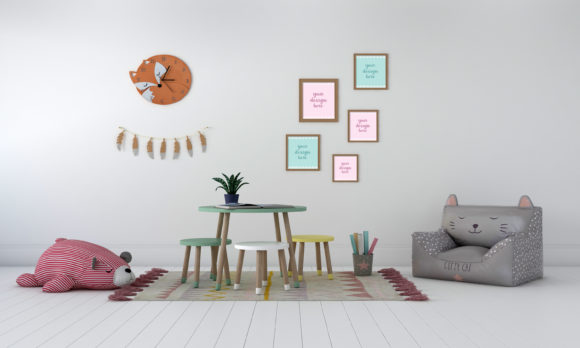 Download Kids Bedroom or Nursery with Empty Frame - Nursery Collection
